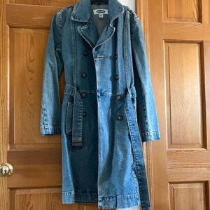 Old Navy Classic Blue Denim Trench Coat
